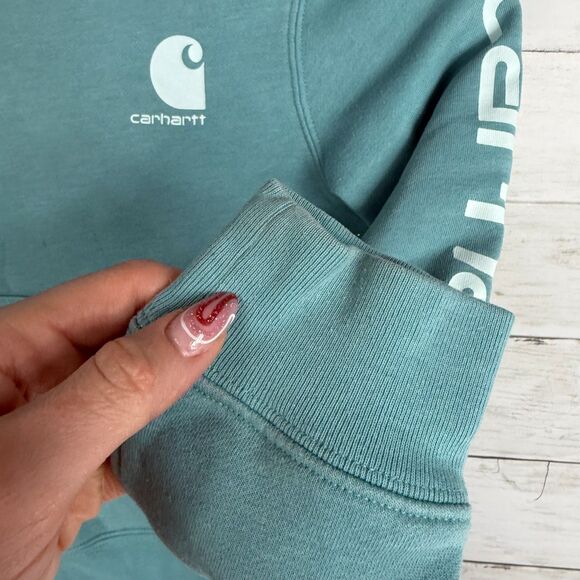 Kids Carhartt Blue Hoodie - Picture 4 of 6